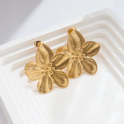 RAKOL Stainless Steel Butterfly Stud Earrings 18K Gold