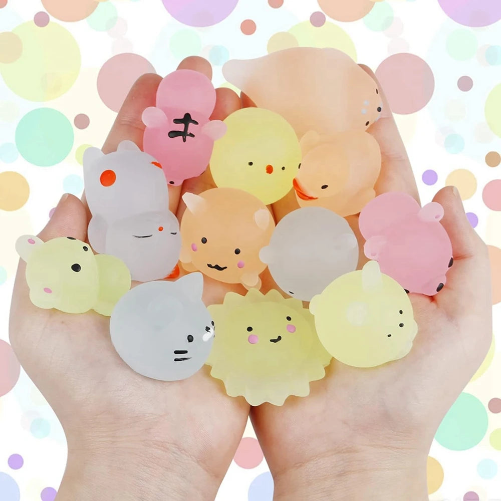 12/36PCS Kawaii Mochi Squishy Toys Party Stress Relief