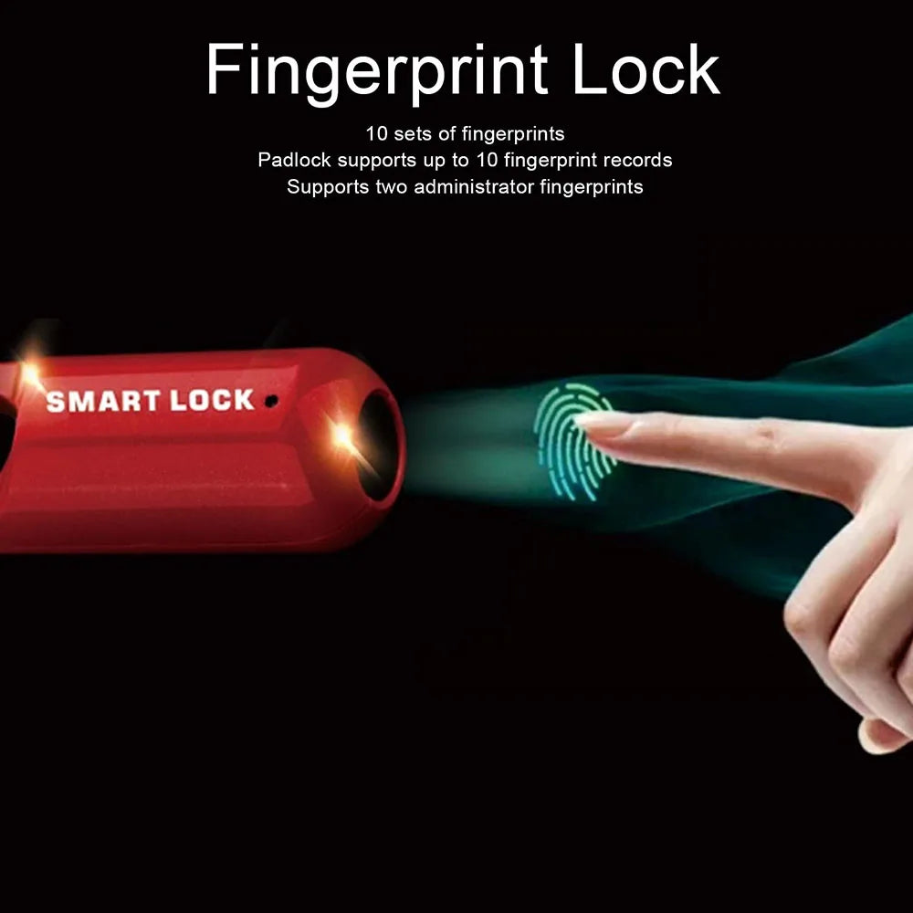 Fingerprint Padlock Smart Keyless Gym Locker Lock