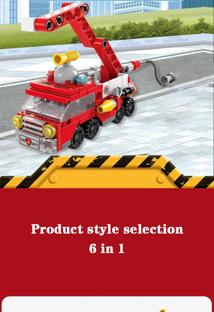 Children’s Assembly Blocks Fire Truck Police Car Ambulance Plane Tank