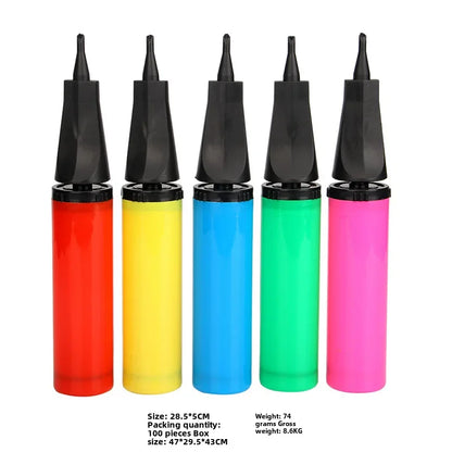 Hand Push Balloon Inflator Mixed Colors Portable Pump