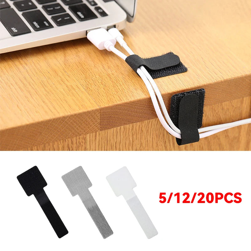 Reusable Self Adhesive Cable Ties Adjustable Cord Holder