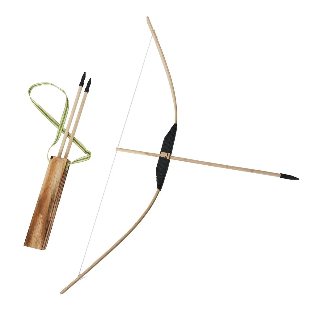 70cm Bamboo Bow & Arrow Archery Set Kids Outdoor Hunting