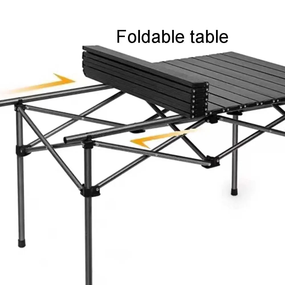 Outdoor Folding Long Table Storage Net Stable Picnic Desk