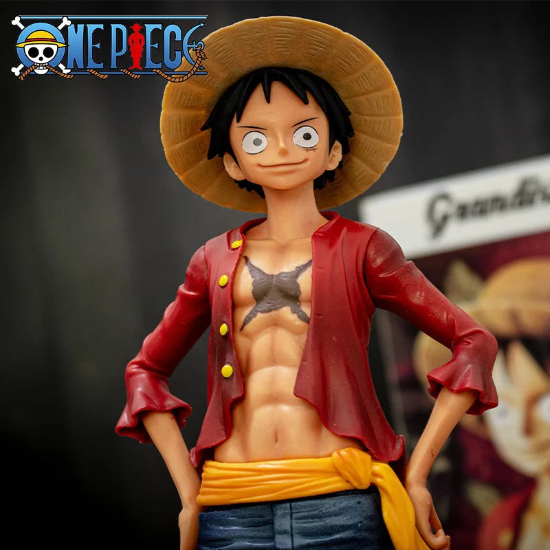 28cm One Piece Smiley Luffy Face Changing Figure Toy