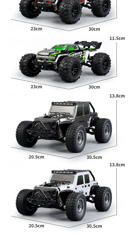 1:16 70KM/H 4WD RC Car LED Remote Control High Speed Monster Truck