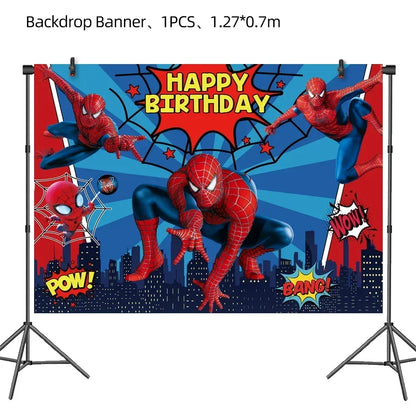 Spider-Man Party Cups Popcorn Boxes Candy Tableware