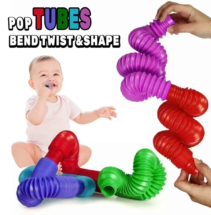 8 16 24 32Pcs Pop Tubes Sensory Toys Party Favors Kids