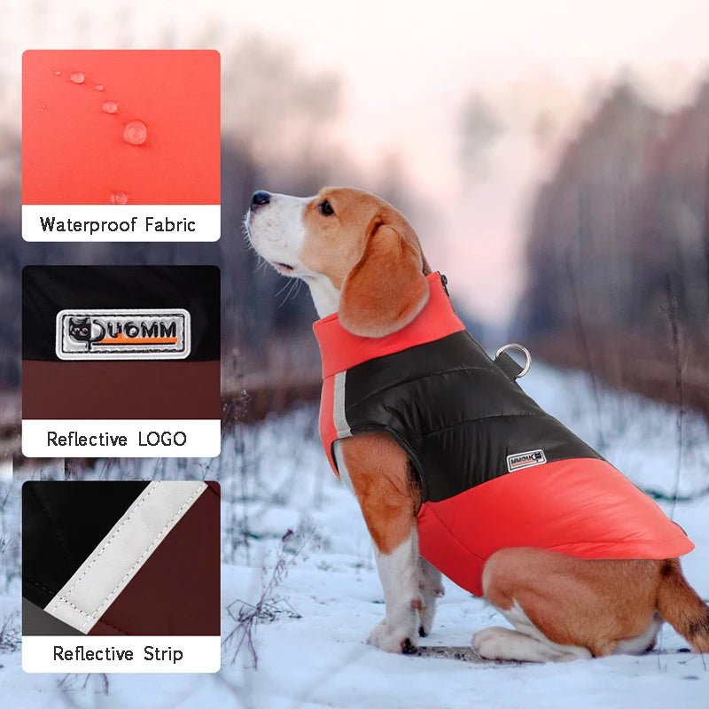 Waterproof Winter Dog Jacket Warm Vest for All Sizes