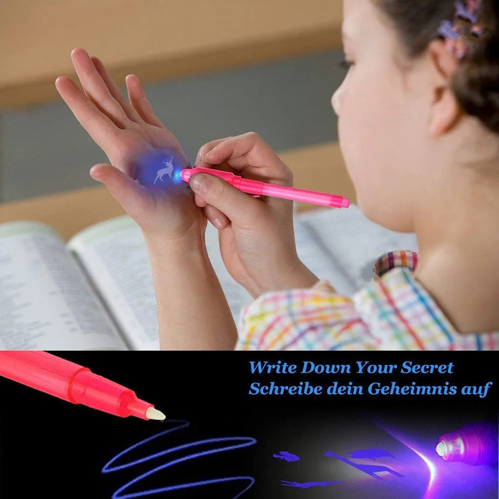 Invisible Ink UV Spy Pen Magic Marker Kids Party Favor