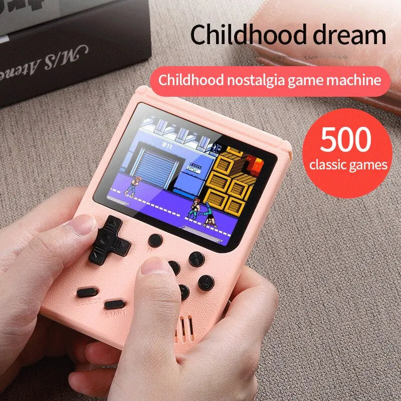 Retro Mini 8 Bit Handheld Game Console 500 Games Built-in