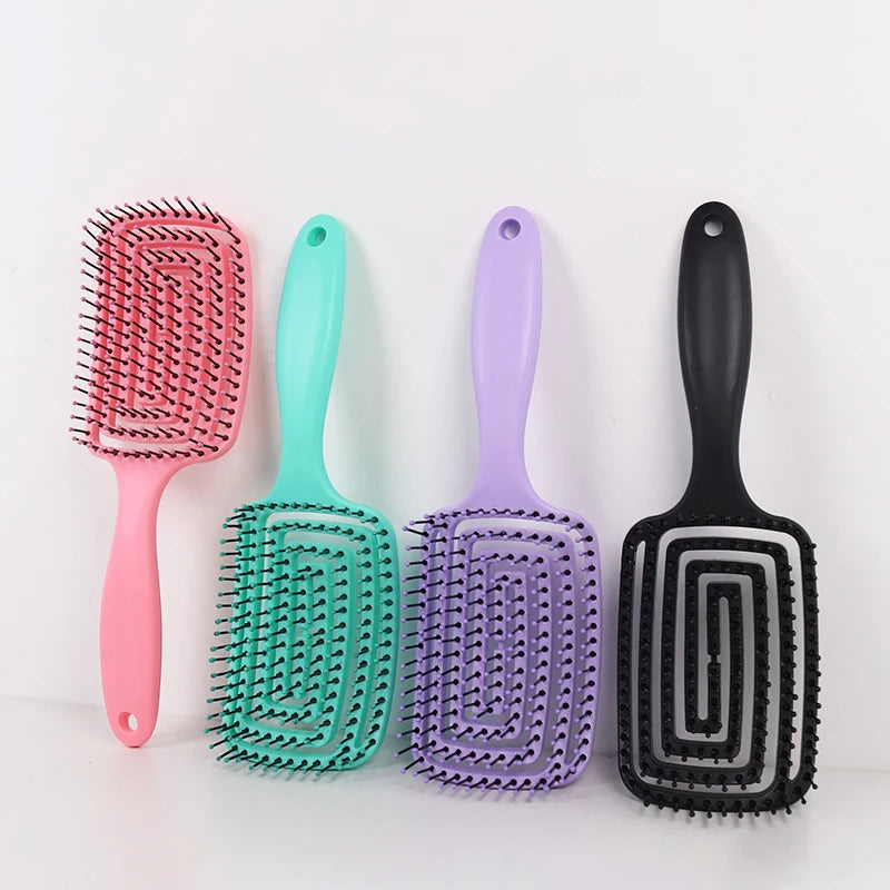 Anti-Static Hollowed Hair Scalp Massage Comb Salon Styling Tool