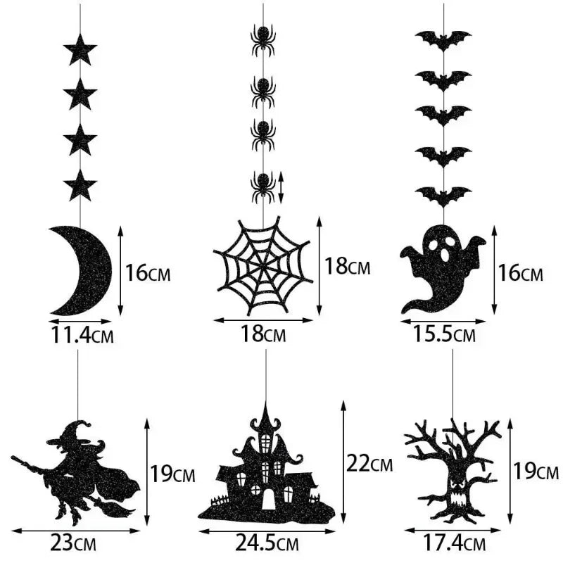 Halloween Hanging Banner Garland (6 pcs)