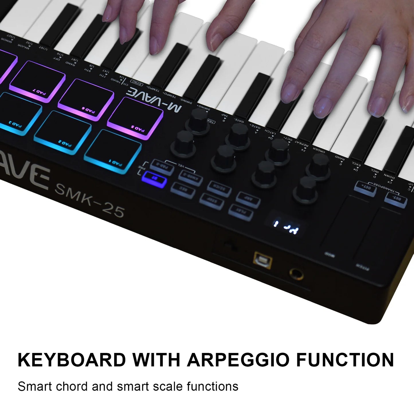 M-VAVE 25-Key MIDI Controller Mini USB Keyboard