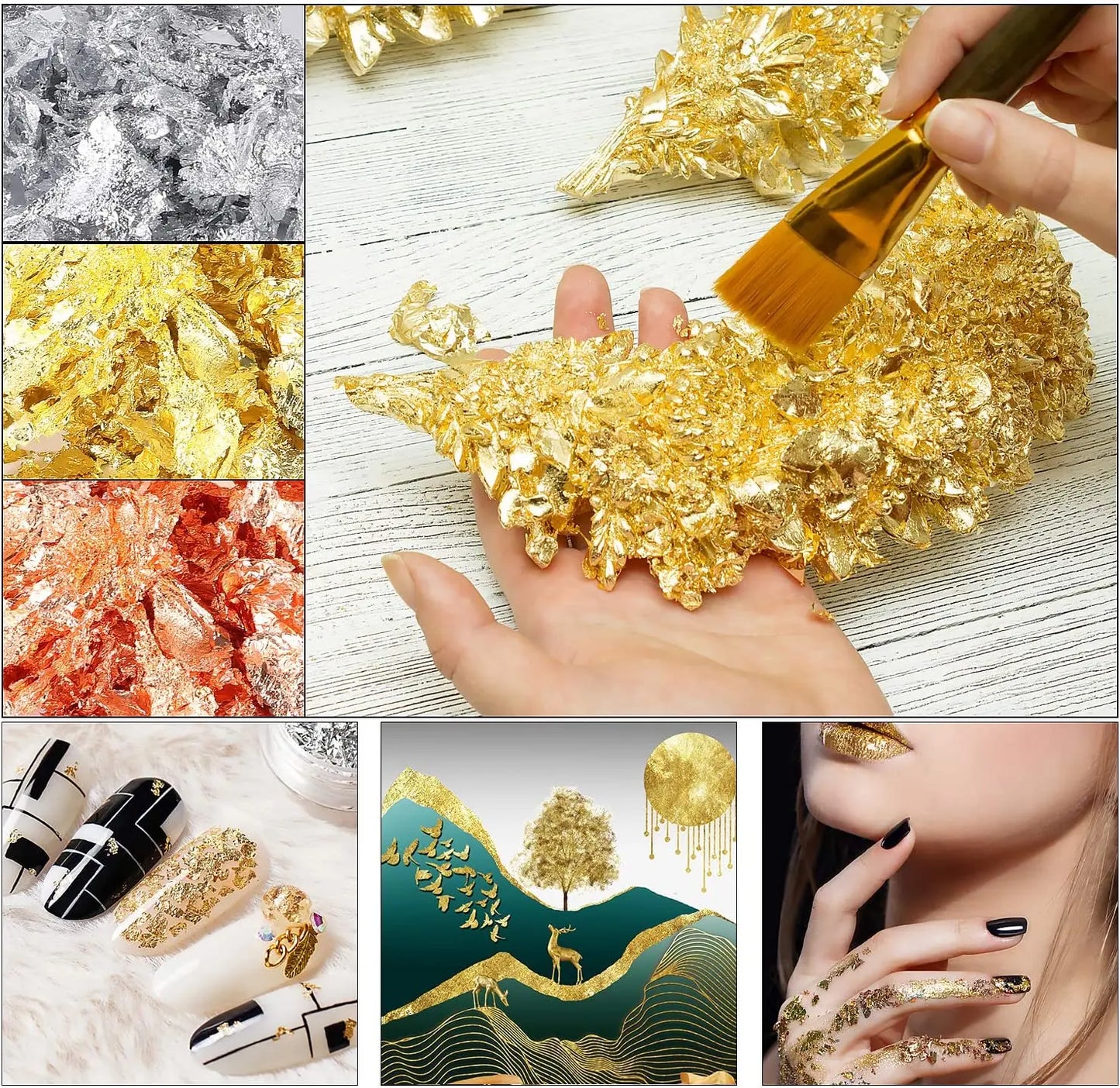 Imitation Gold & Silver Foil (100 Sheets)