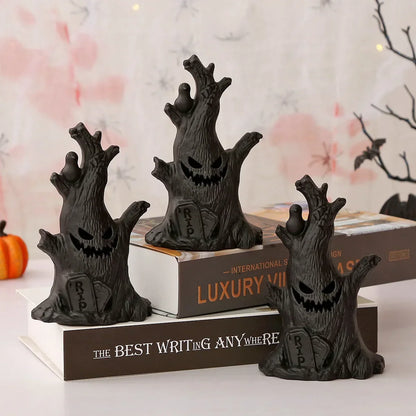 Halloween Ghost Tree Glow Lights Spooky Atmosphere Decor