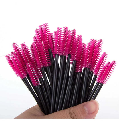 50/100Pcs Disposable Eyebrow Mascara Wands Eyelash Brush