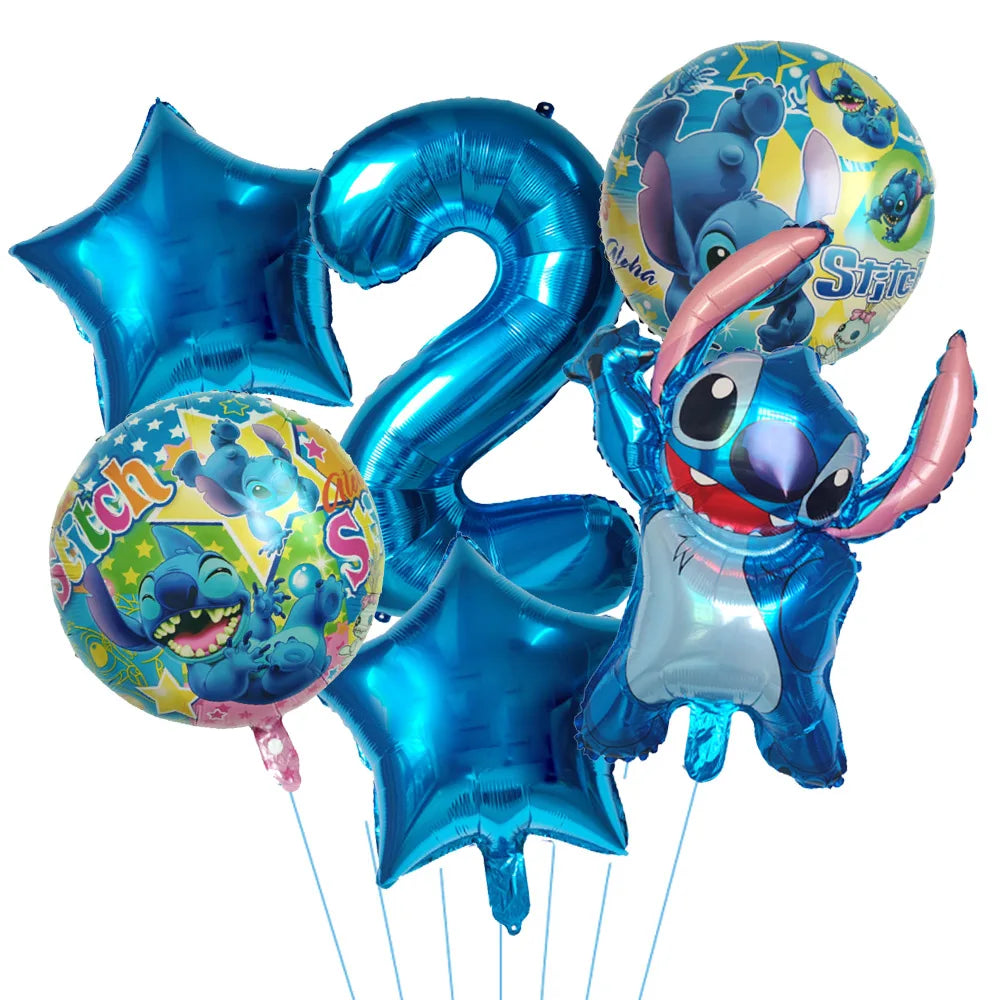 6pcs Lilo & Stitch Party Balloons Birthday Decorations