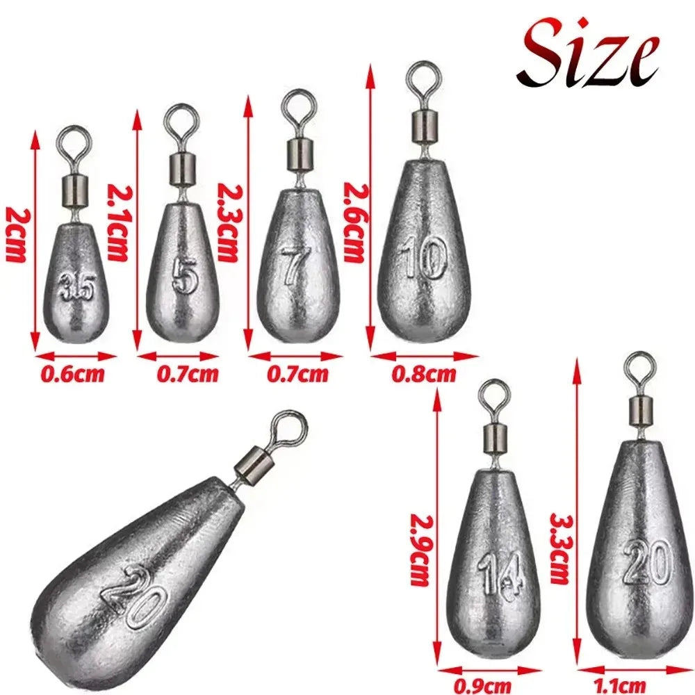 Drop Shot Fishing Weight Sinkers (15 pcs)