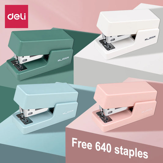 DELI Mini Stapler Set Portable Binding Machine