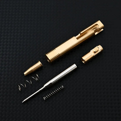 MINI Brass Pen Keychain EDC Portable Signature Ballpoint