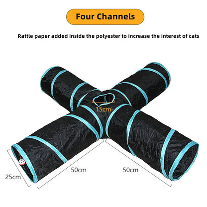 Foldable Cat Tunnel Breathable Indoor Pet Toy