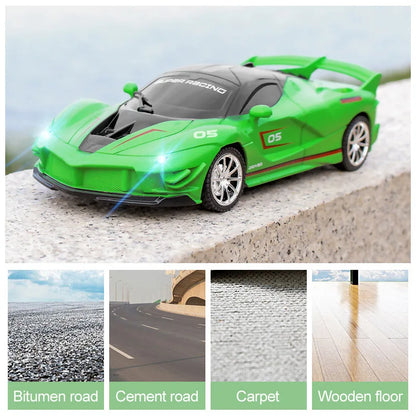 1/18 RC Sports Car 2.4G LED Light High Speed Drift Remote Car Toy