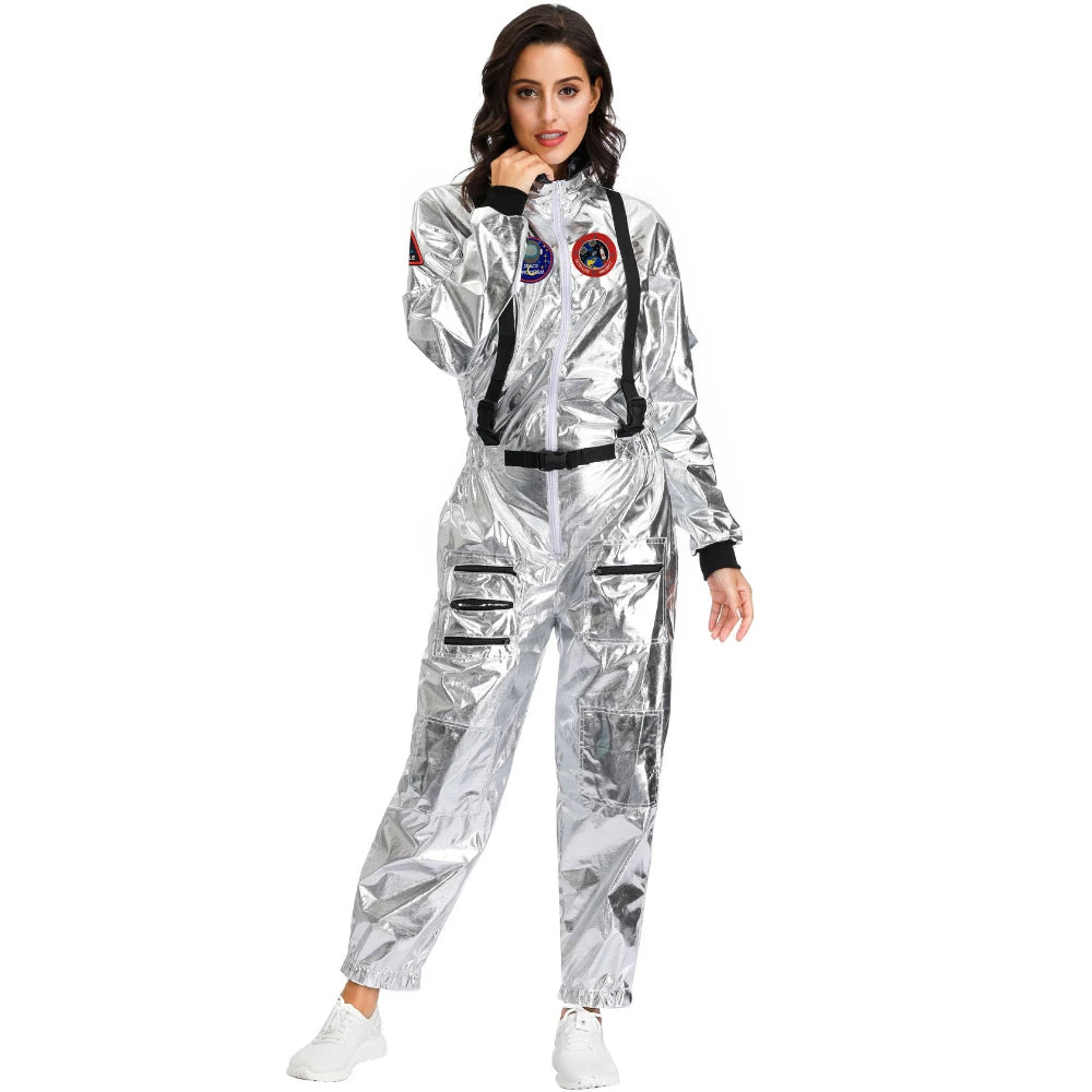 Astronaut Space Suit Costume Adult Kids Family Party Outfit