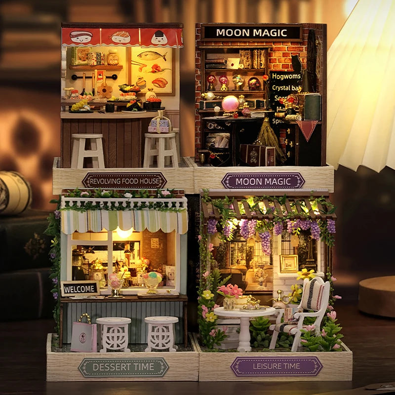 Magic Wooden Doll House DIY Room 3D Puzzle Kit