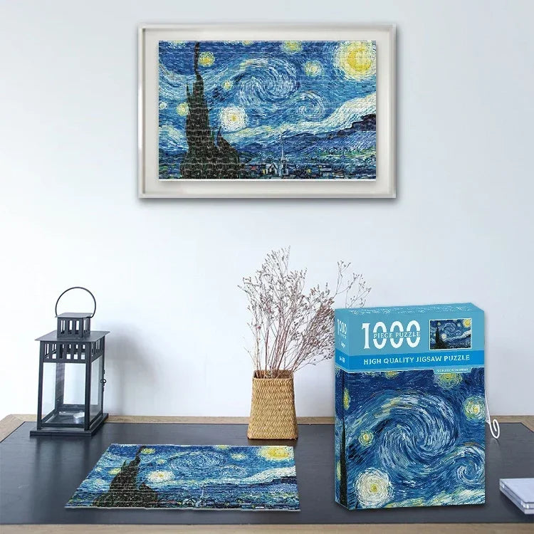 Van Gogh 1000 Pieces 38*26cm Jigsaw Puzzle Educational Christmas Gift