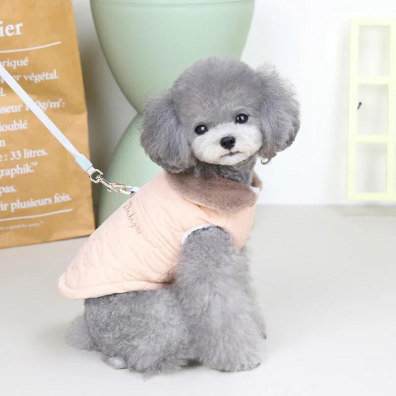 CDDMPET Waterproof Fur Collar Winter Dog Jacket Warm