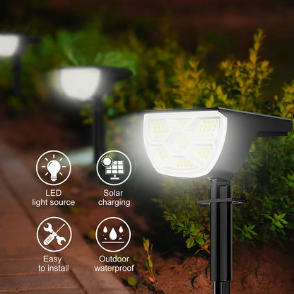 72/68 LED Solar Landscape Lights Outdoor Waterproof Spotlight