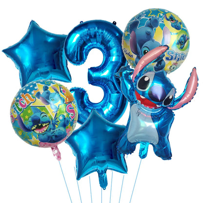 6pcs Lilo & Stitch Party Balloons Birthday Decorations