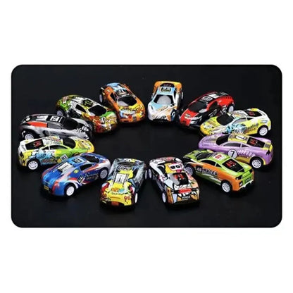 Mini Alloy Car Model Set with Storage Box Inertia Toy