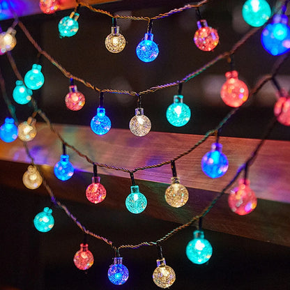 Solar Crystal Globe String Lights