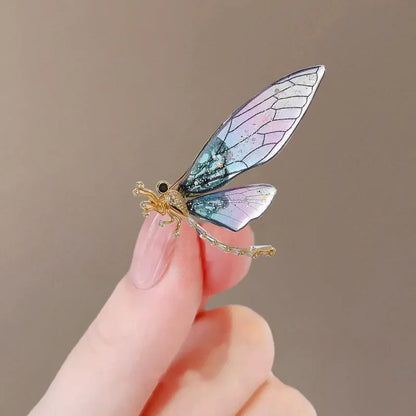 Faery Elf Butterfly Dragonfly Acrylic Brooch Women Gift