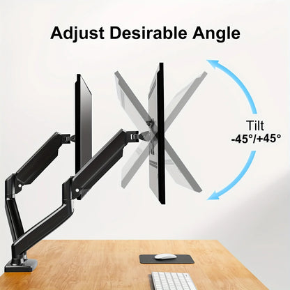 Monitor Stand Dual Gas Spring Adjustable Mount 13-32"