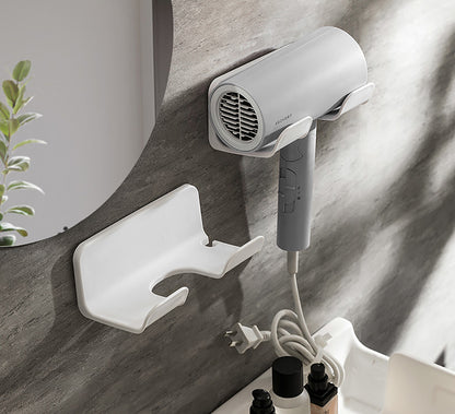 Wall Mounted Hair Dryer Holder Bathroom Organizer Shelves