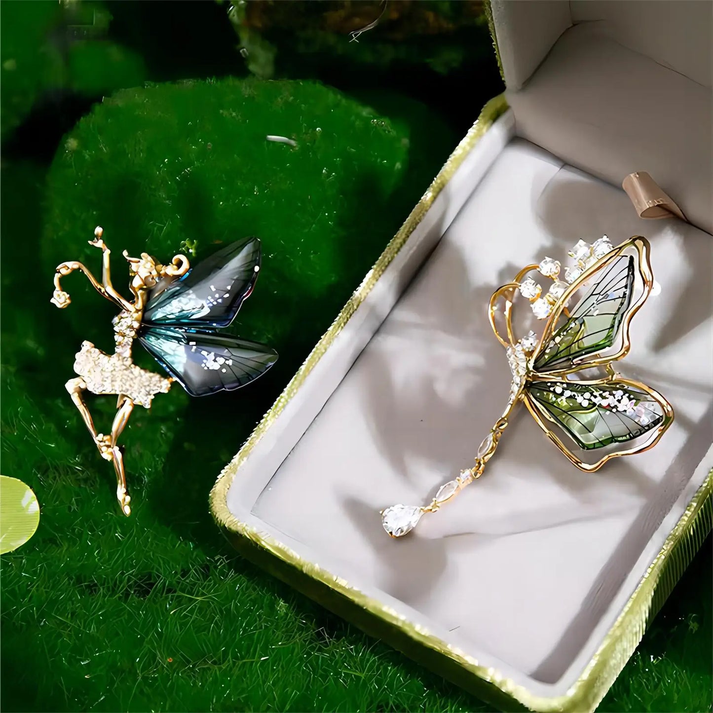 Faery Elf Butterfly Dragonfly Acrylic Brooch Women Gift