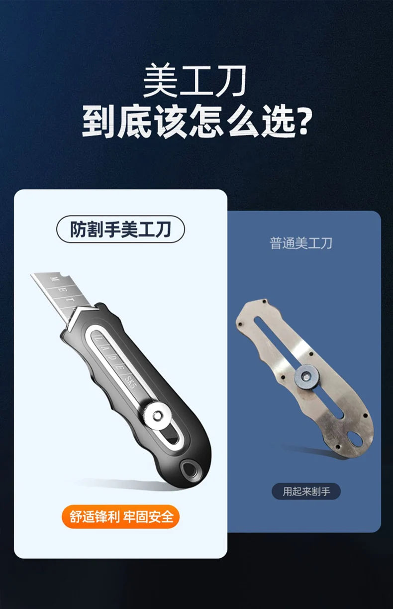 Industrial Utility Knife Replaceable High Carbon Steel Blade