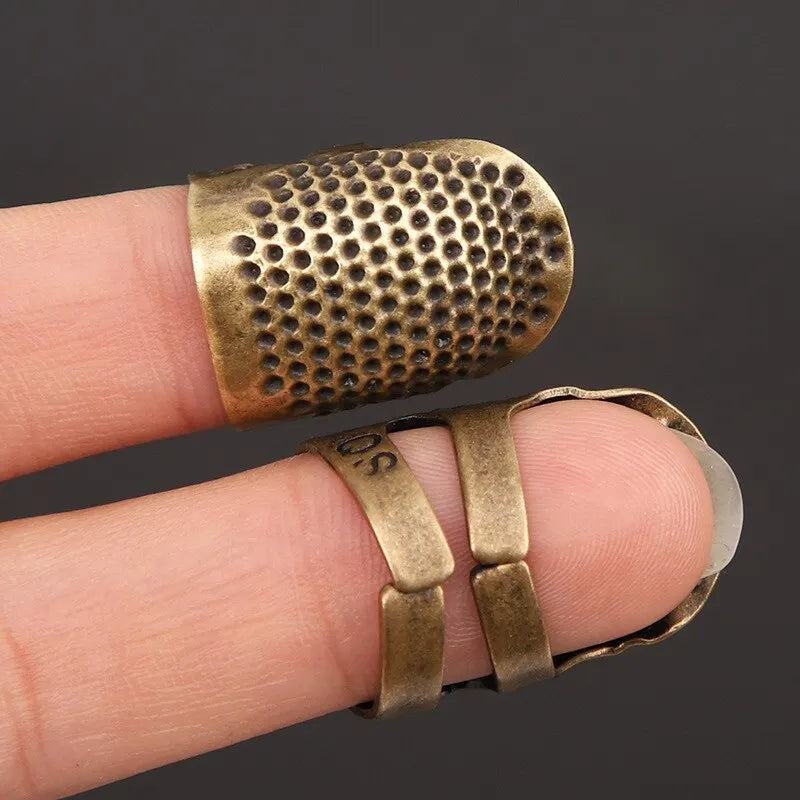 Copper Thimble Retro Finger Protector Sewing Tool