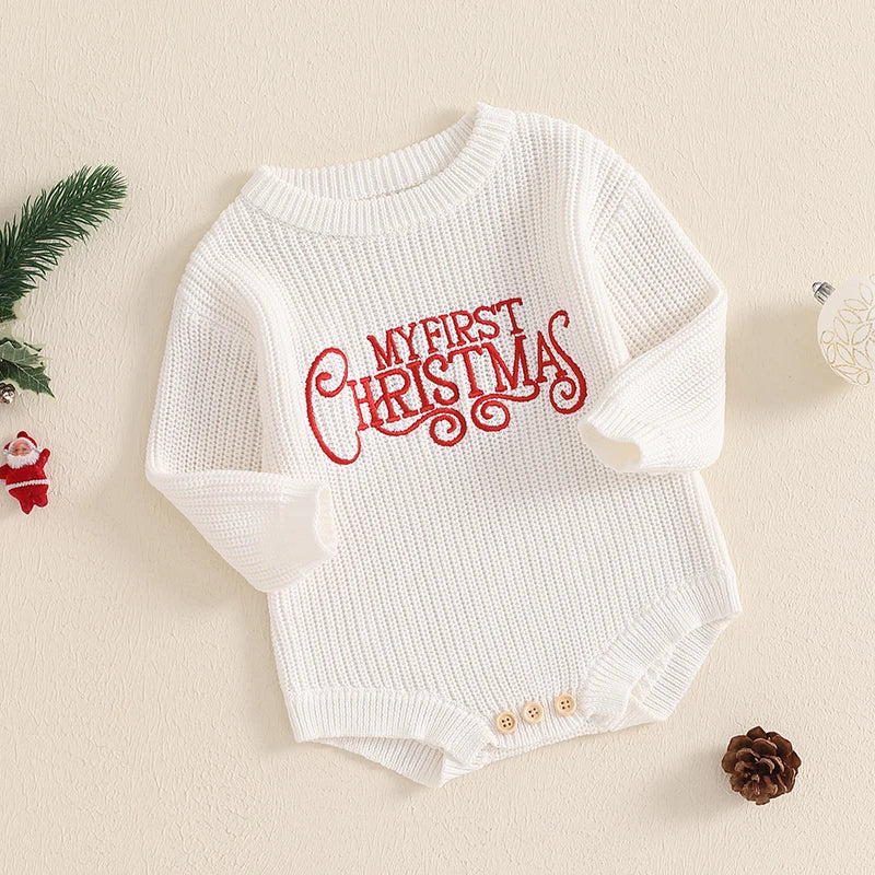 Baby Christmas Sweater Romper