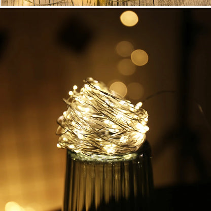 1m-5m LED Copper Wire Fairy Lights Battery Wedding Party