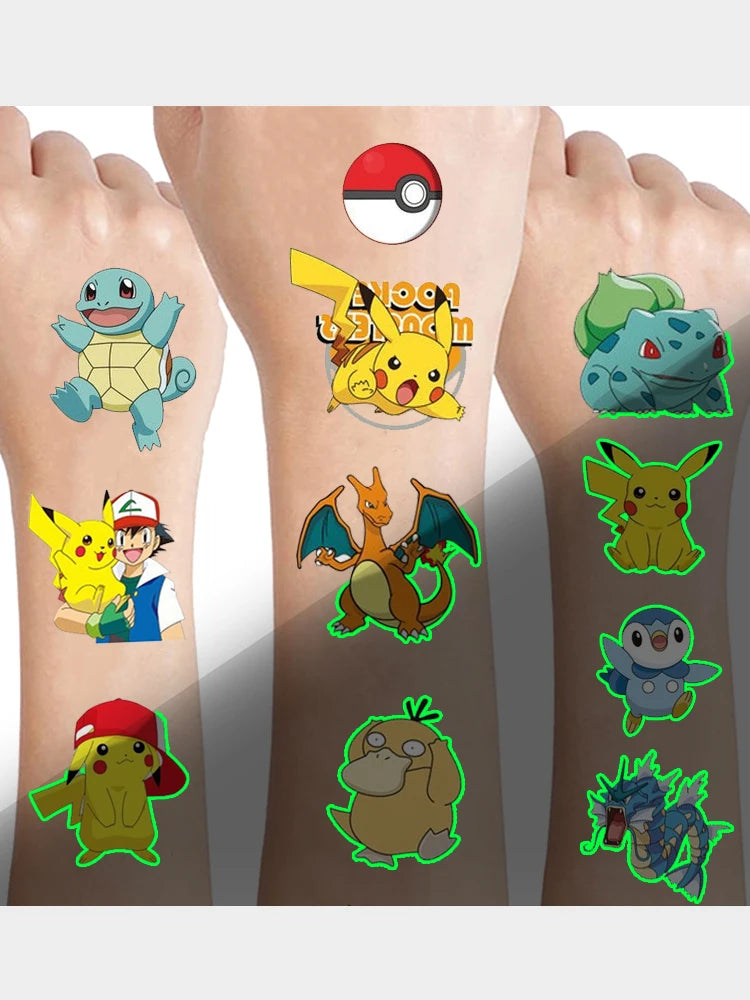 Pokemon Luminous Tattoos for Kids