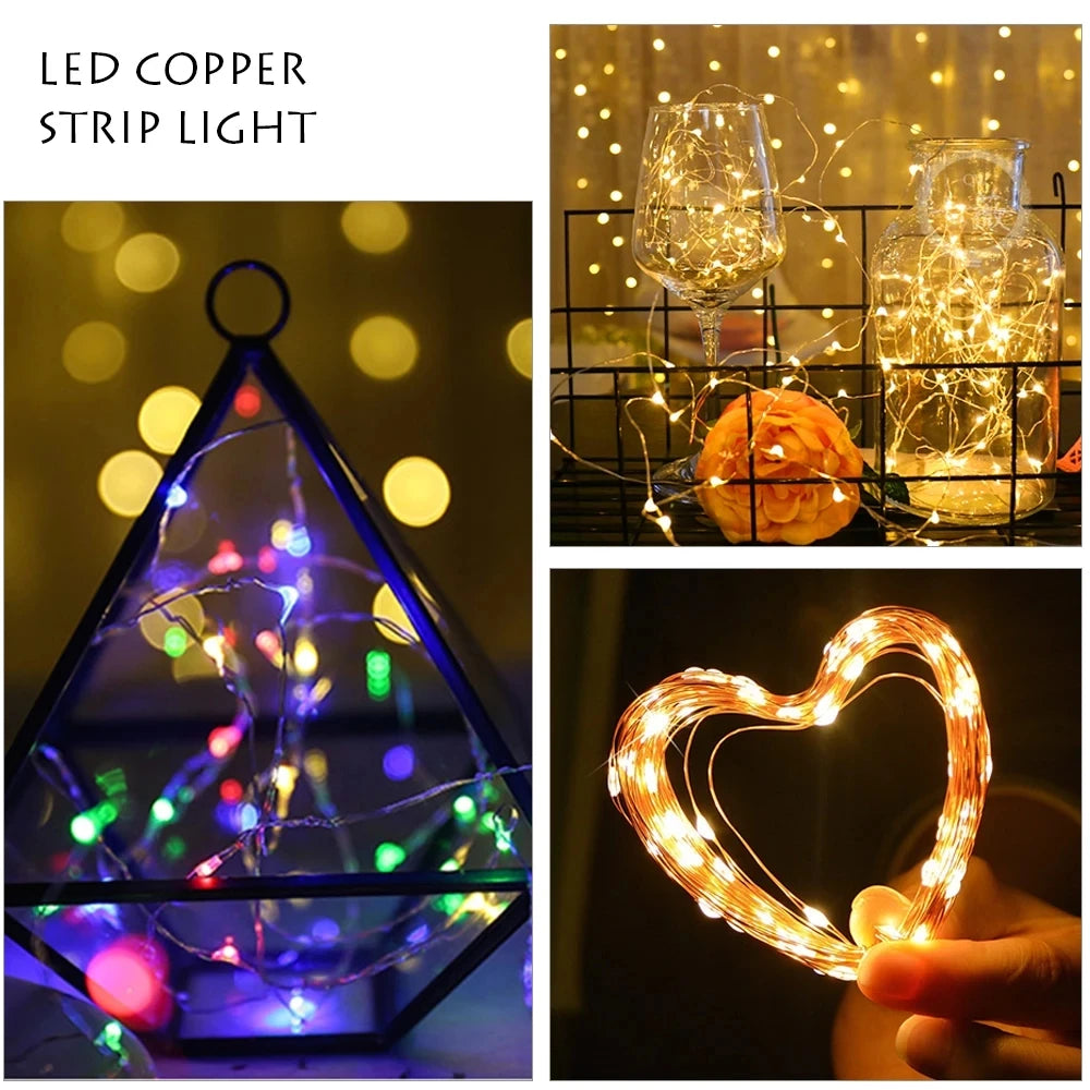 Copper Wire LED Garland (2m-10m)