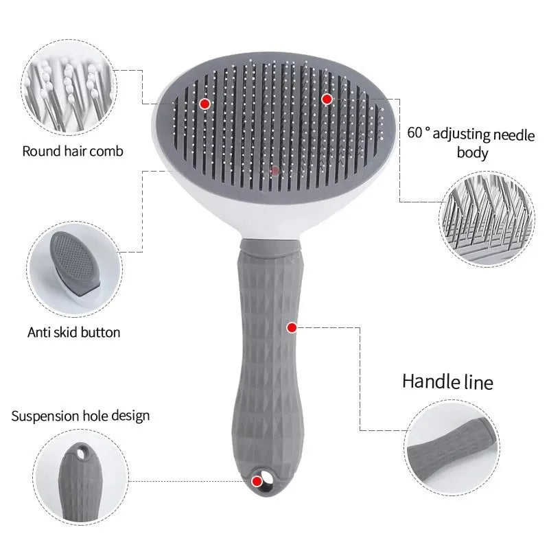 Pet Hair Remover Brush Grooming Comb for Dogs Cats