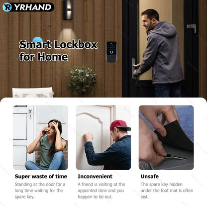 YRHAND TTlock Portable Smart Fingerprint Lock Box