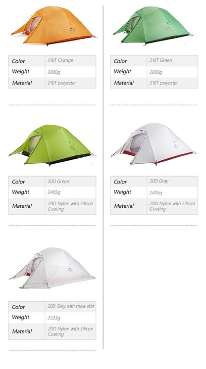 Naturehike Cloud Up Series Ultralight Camping Tent