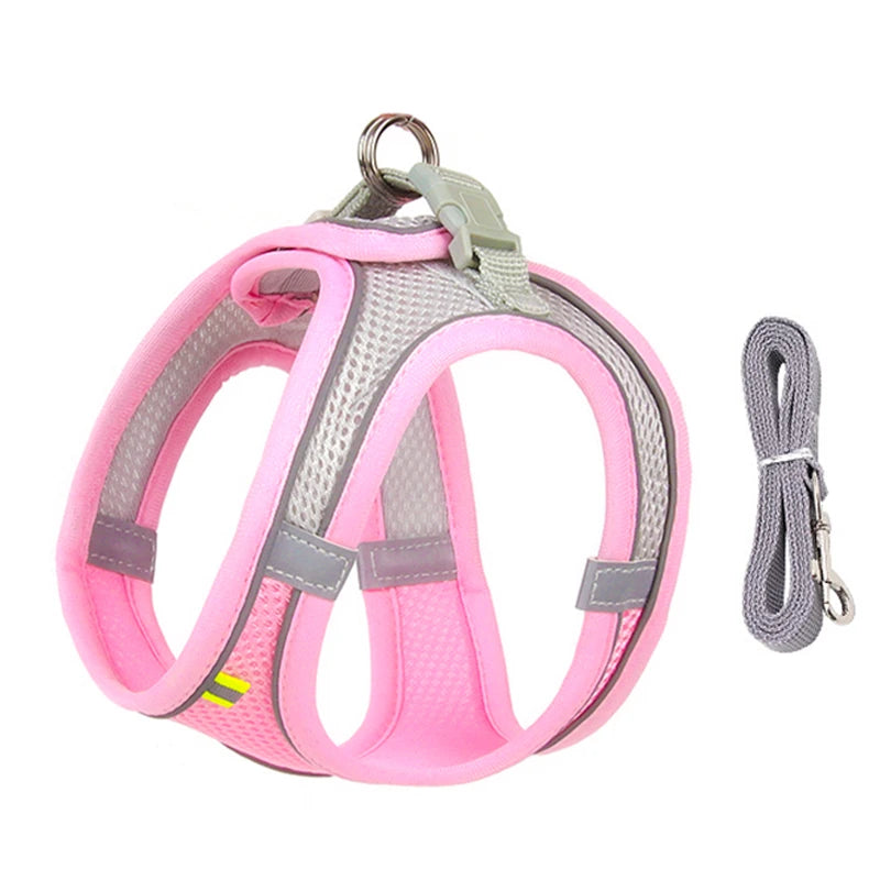 Dog Harness Leash Set Adjustable Vest for Small Dogs