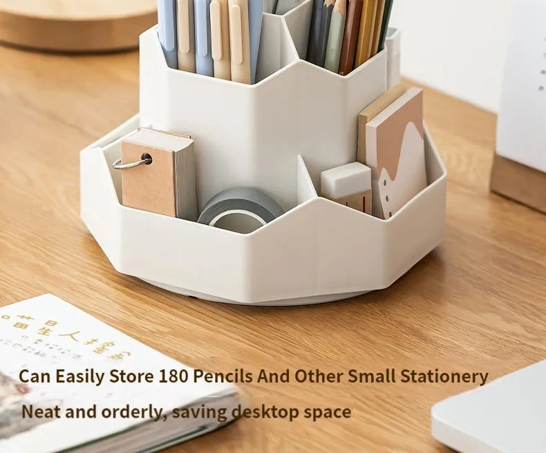 360° Rotatable Pen Holder Large Capacity Desk Organizer